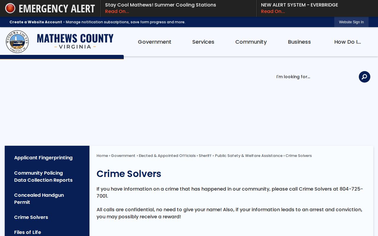 Mathews County Crime Solvers wanted-person tip information