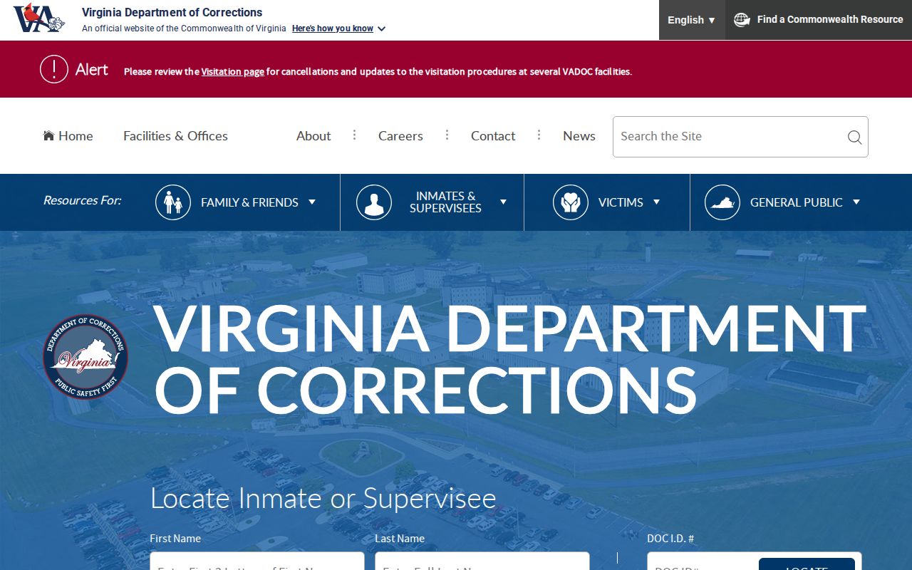 Virginia Department of Corrections search for Mathews County later custody records